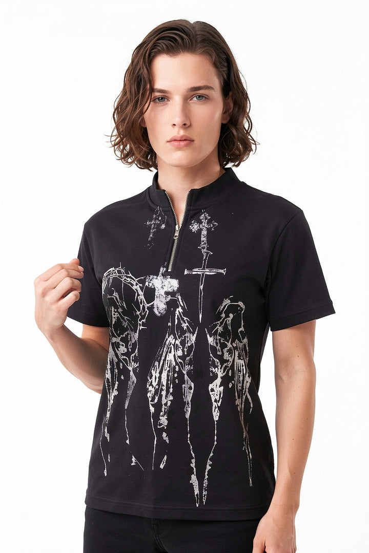 Graphic Zip Tee na2717