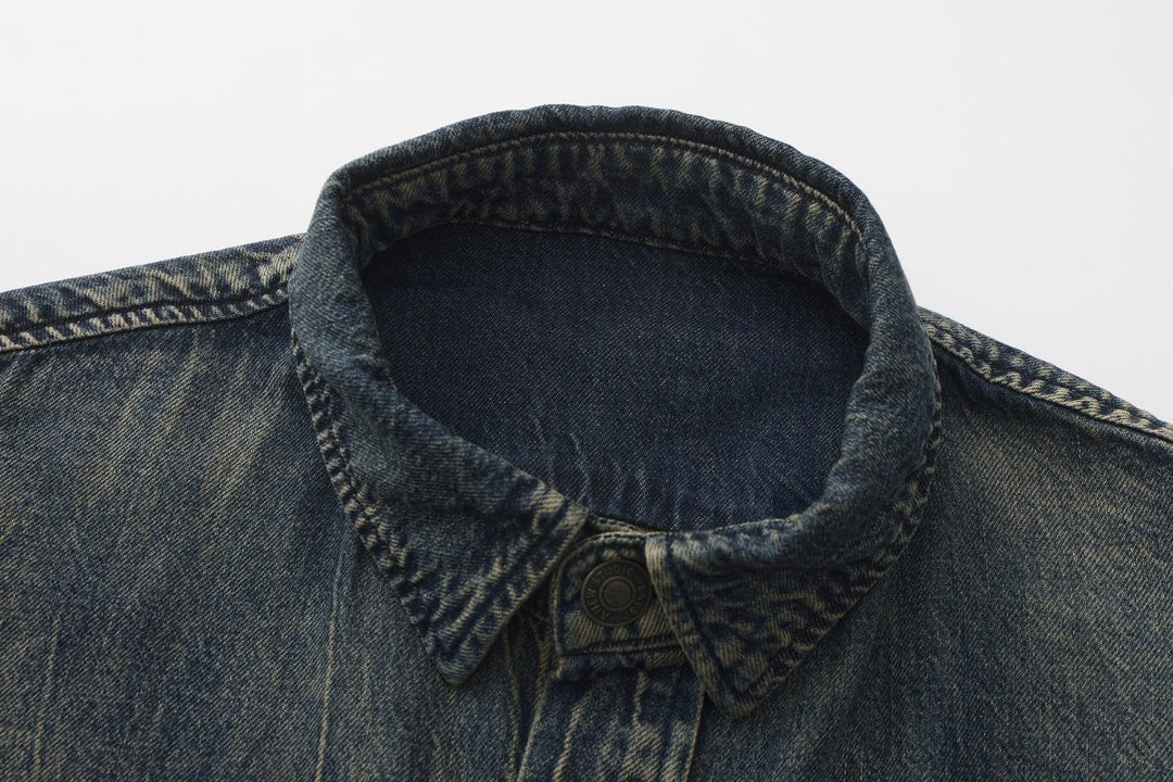 Nanostudio Heart Patch Over Denim Shirt (na2200)