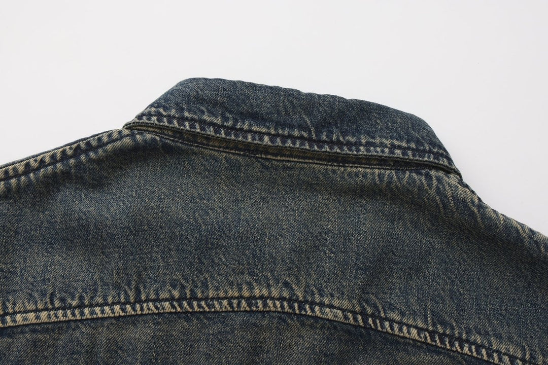 Nanostudio Heart Patch Over Denim Shirt (na2200)