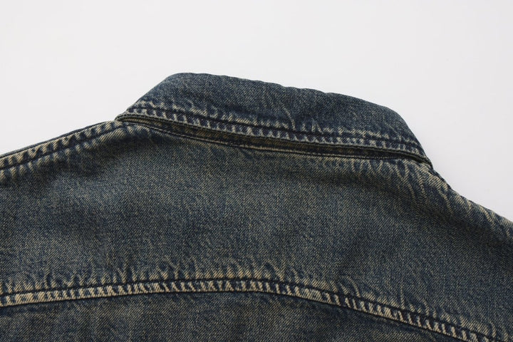 Nanostudio Heart Patch Over Denim Shirt (na2200)