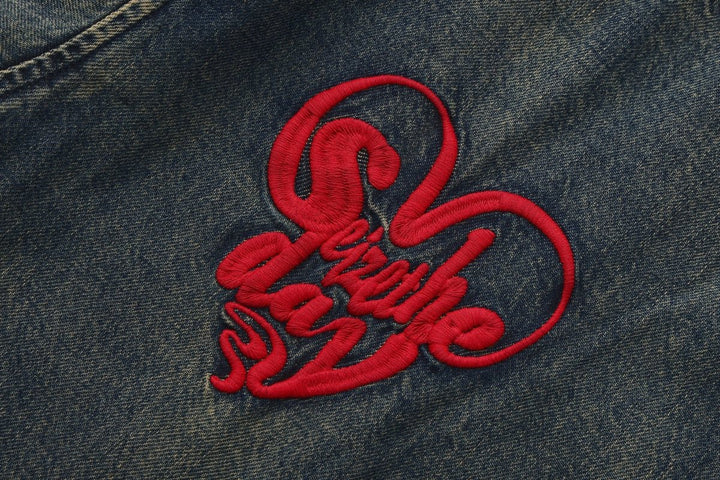 Nanostudio Heart Patch Over Denim Shirt (na2200)