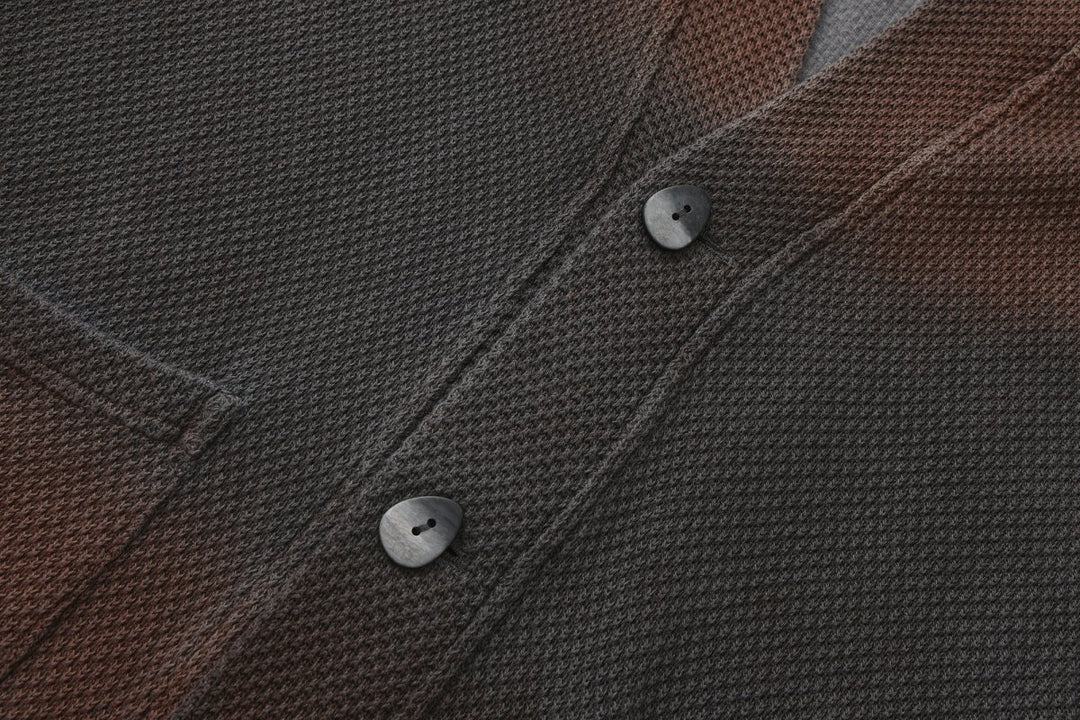 [Nanostudio] Gradient Waffle Knit Cardigan na2225