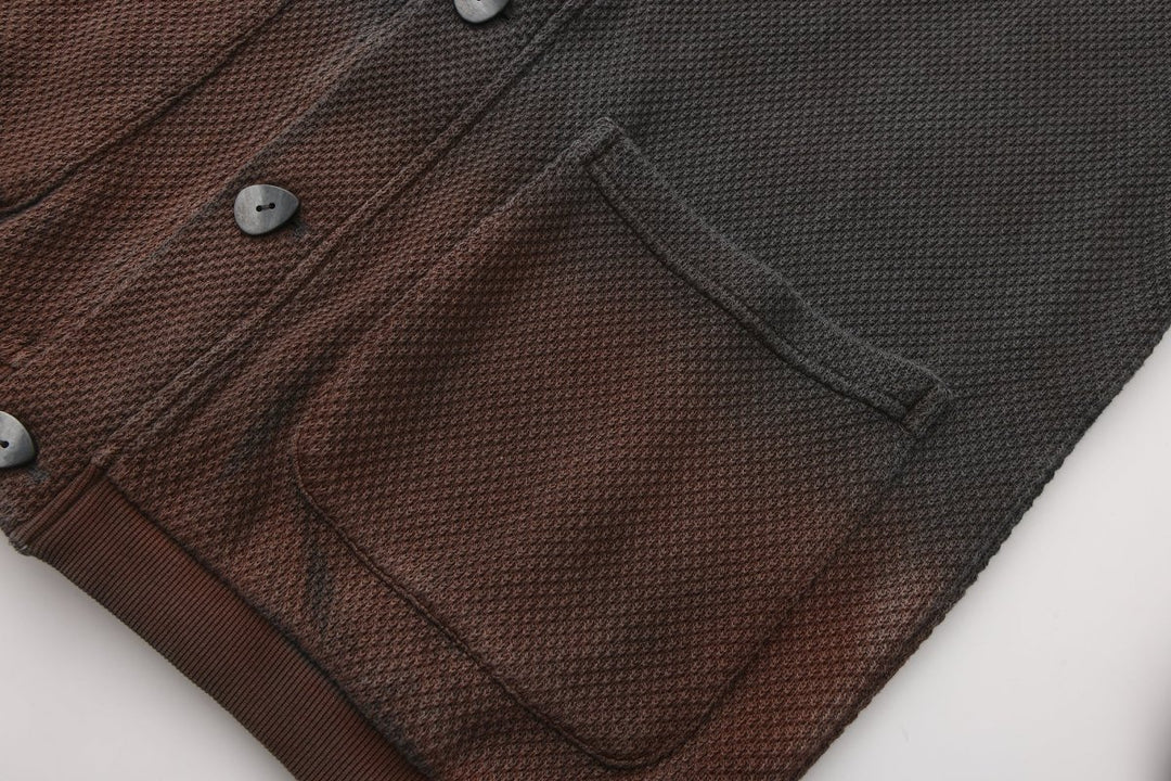 [Nanostudio] Gradient Waffle Knit Cardigan na2225