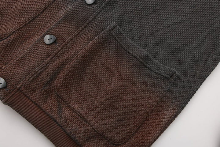 [Nanostudio] Gradient Waffle Knit Cardigan na2225