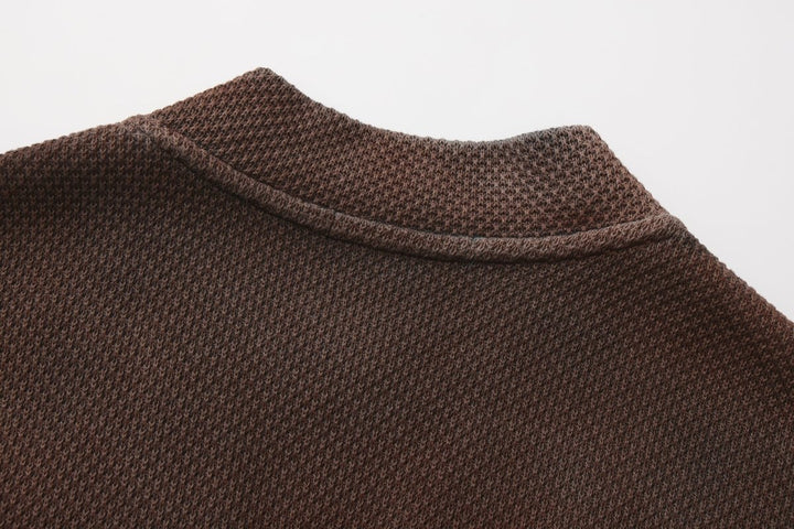 [Nanostudio] Gradient Waffle Knit Cardigan na2225