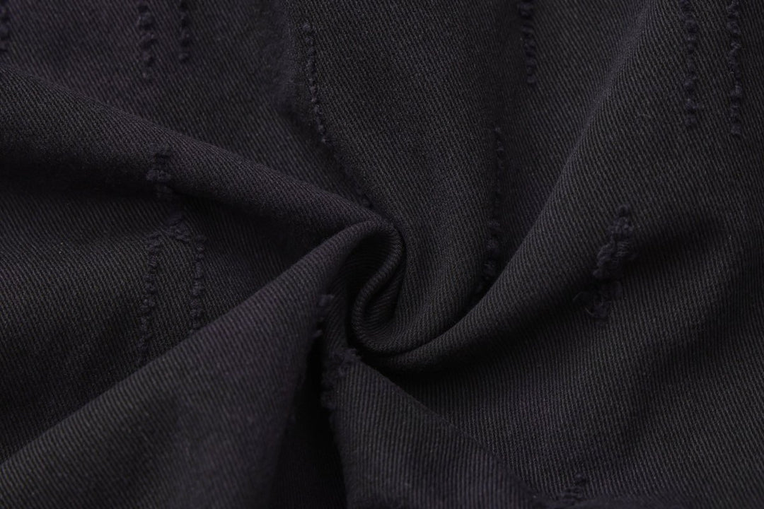 [Nanostudio]Black Oversized Nylon Zip Jacket na2226