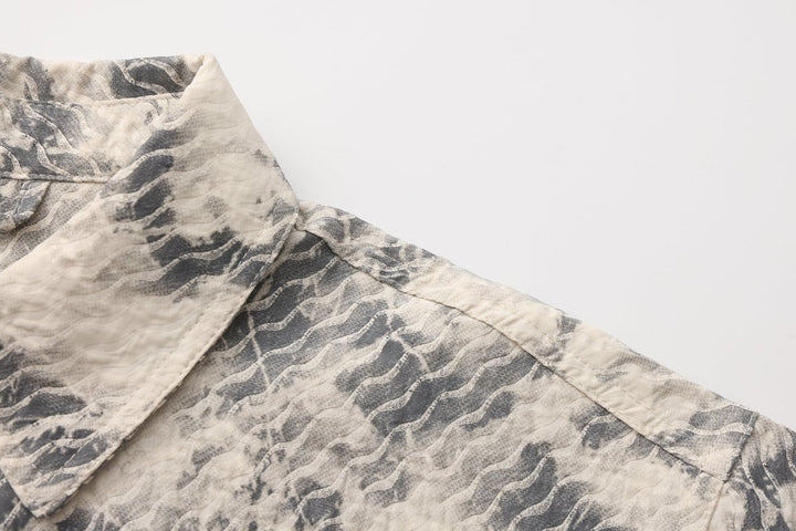 Nanostudio Art Texture Printed Shirt Jacket (na2197)