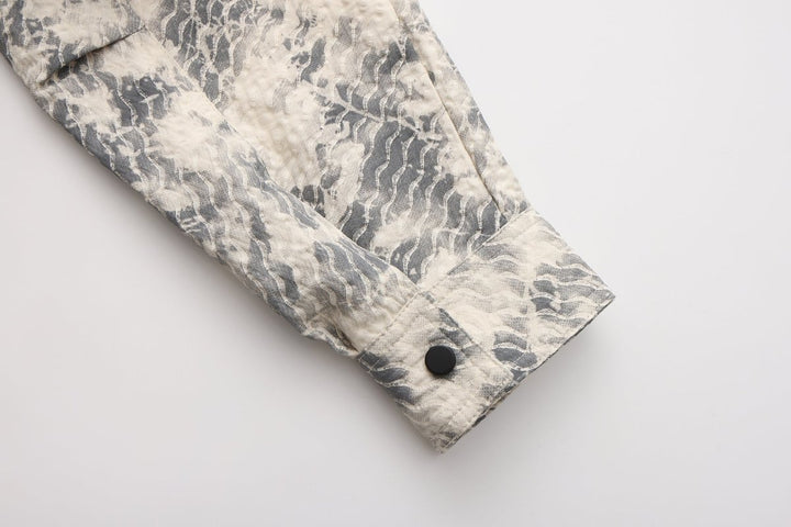 Nanostudio Art Texture Printed Shirt Jacket (na2197)