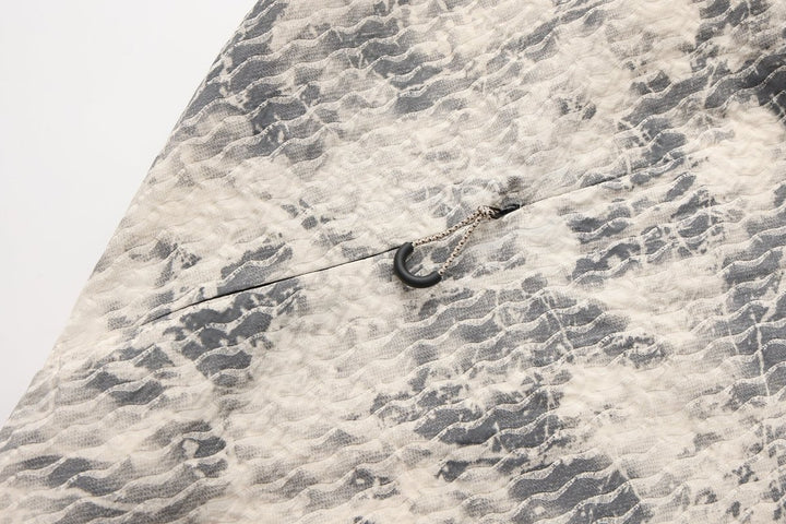 Nanostudio Art Texture Printed Shirt Jacket (na2197)