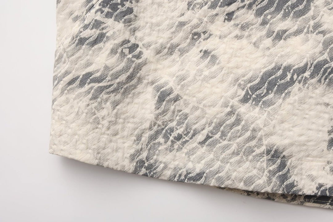 Nanostudio Art Texture Printed Shirt Jacket (na2197)