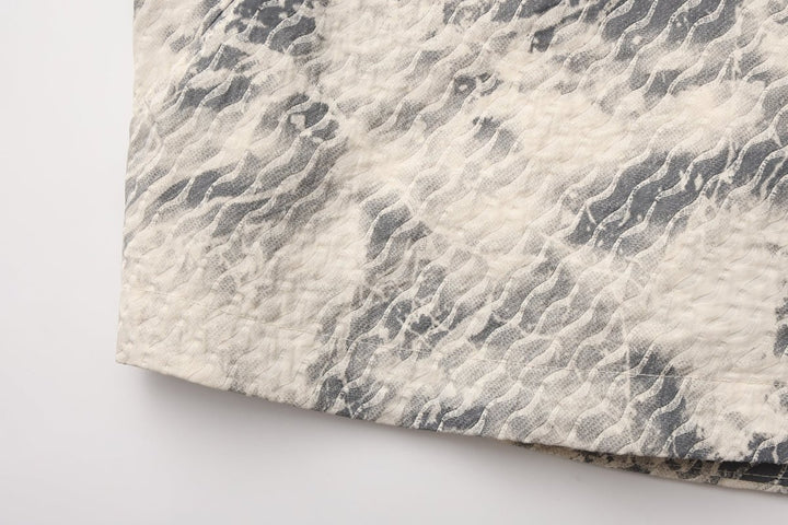 Nanostudio Art Texture Printed Shirt Jacket (na2197)