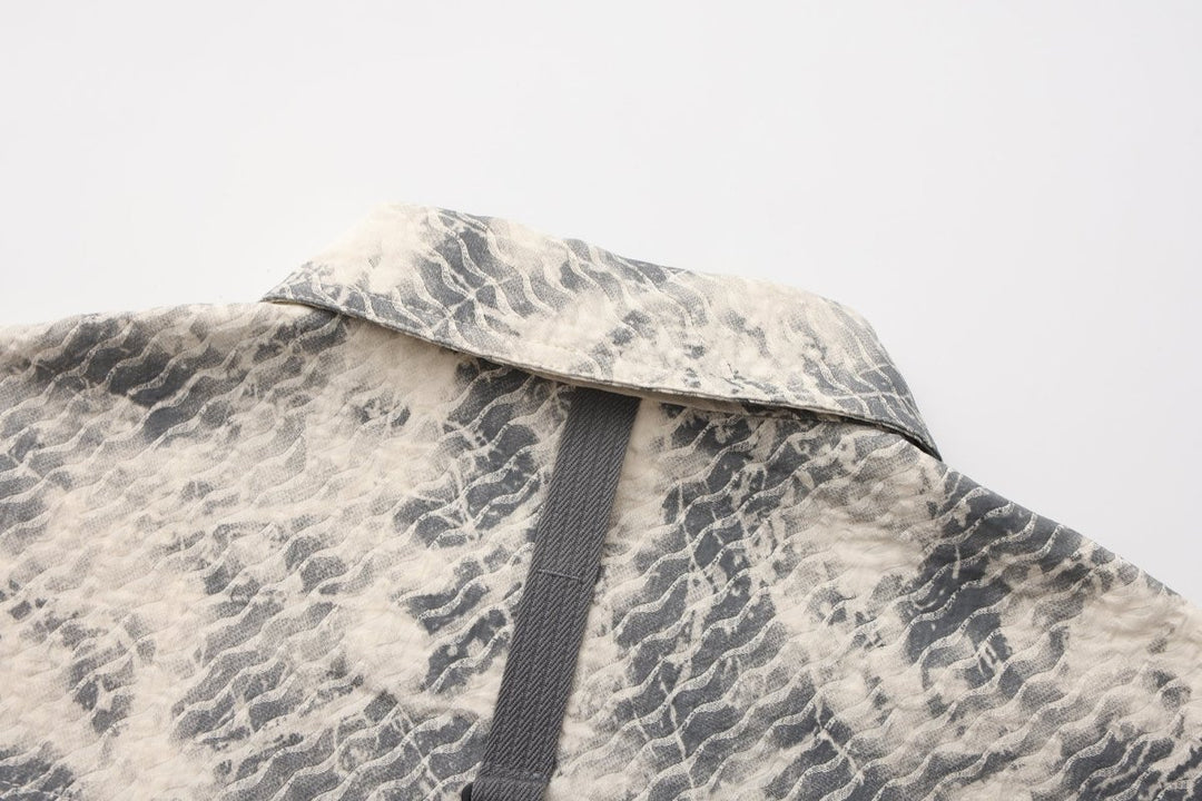 Nanostudio Art Texture Printed Shirt Jacket (na2197)