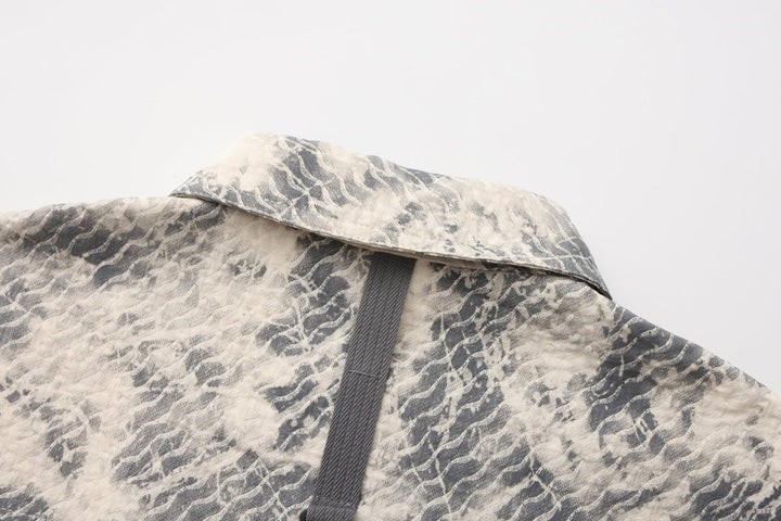 Nanostudio Art Texture Printed Shirt Jacket (na2197)