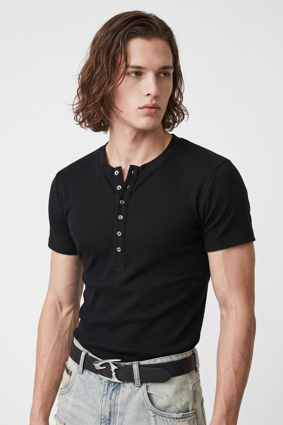 Henley Neck T-Shirt  na2706