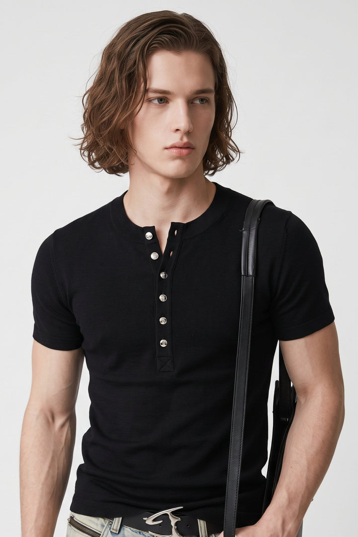 Henley Neck T-Shirt  na2706