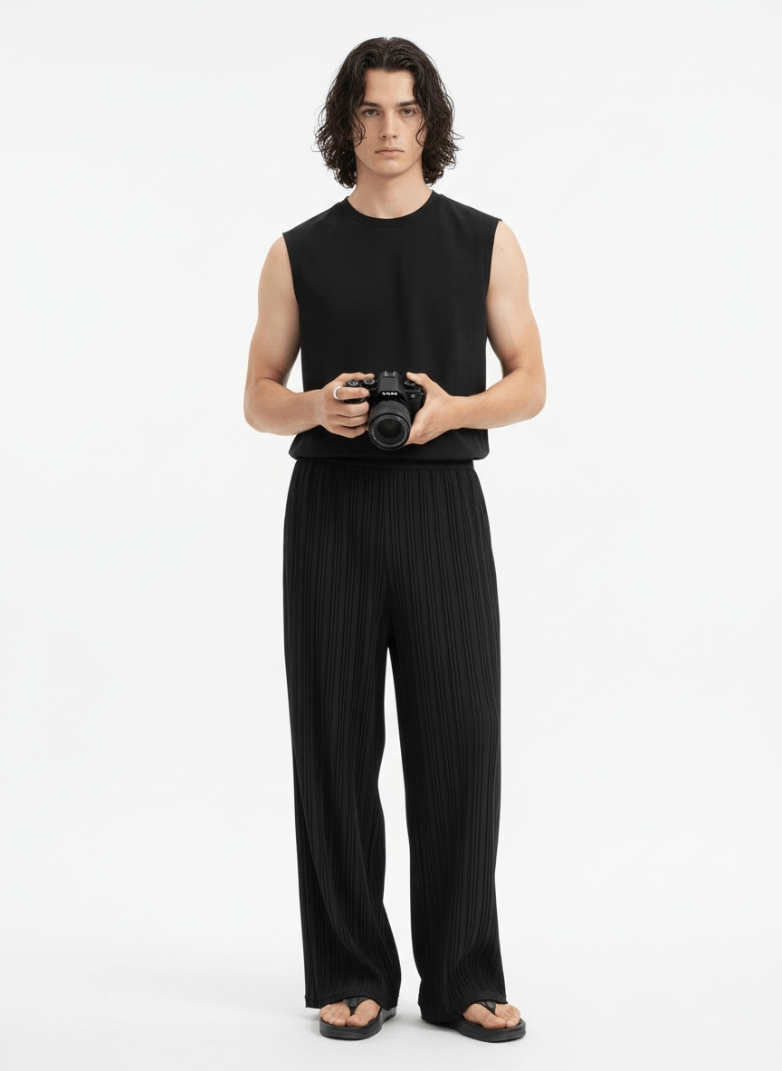 [MRCYC] Straight Pleated Pants NA223