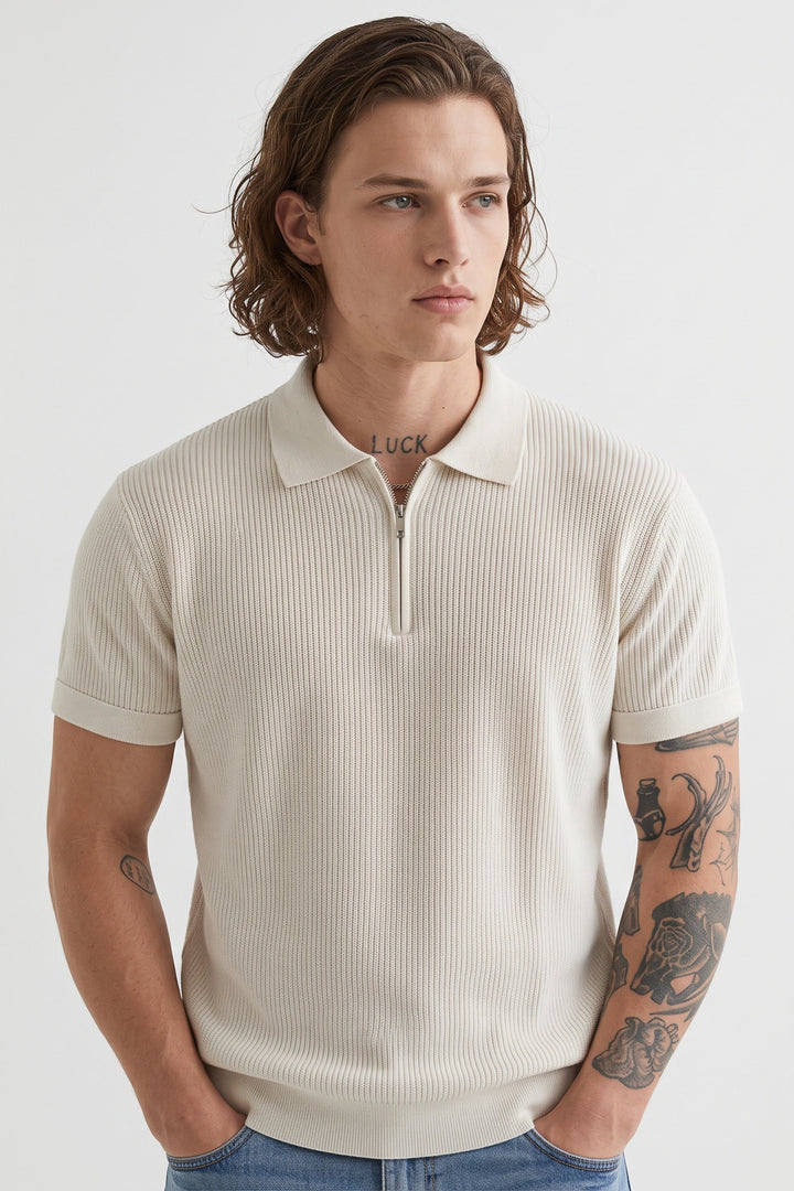 Knit Zip Polo na2637