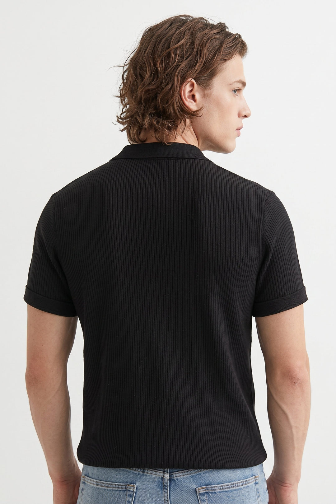 Knit Zip Polo na2637