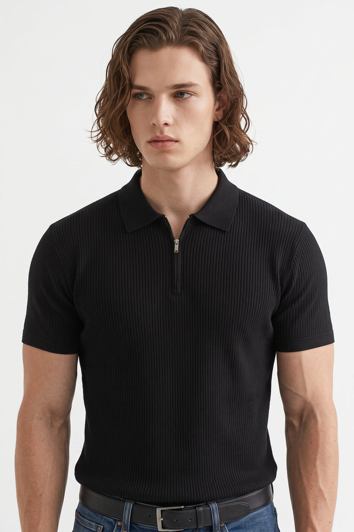 Knit Zip Polo na2637