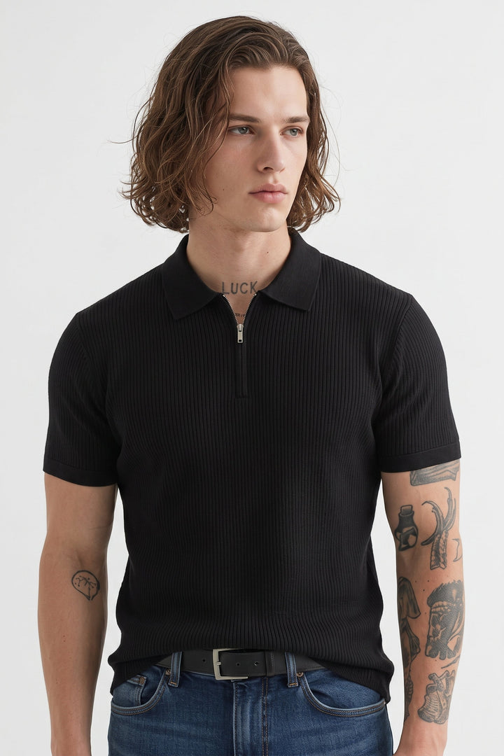 Knit Zip Polo na2637
