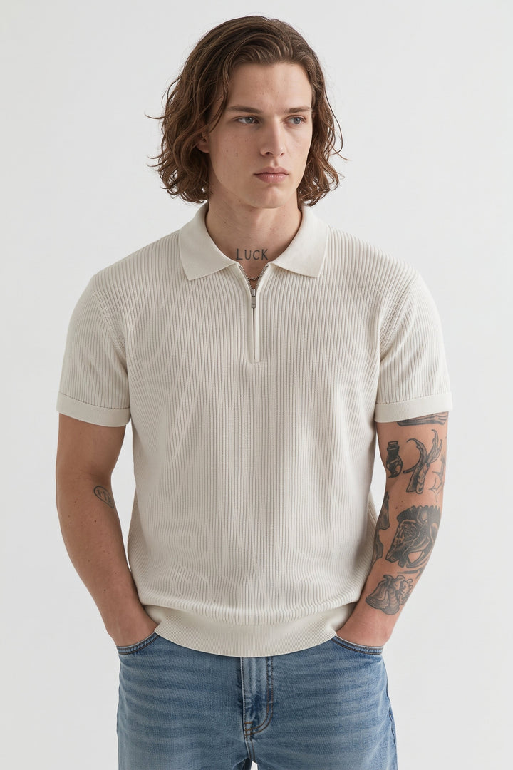 Knit Zip Polo na2637