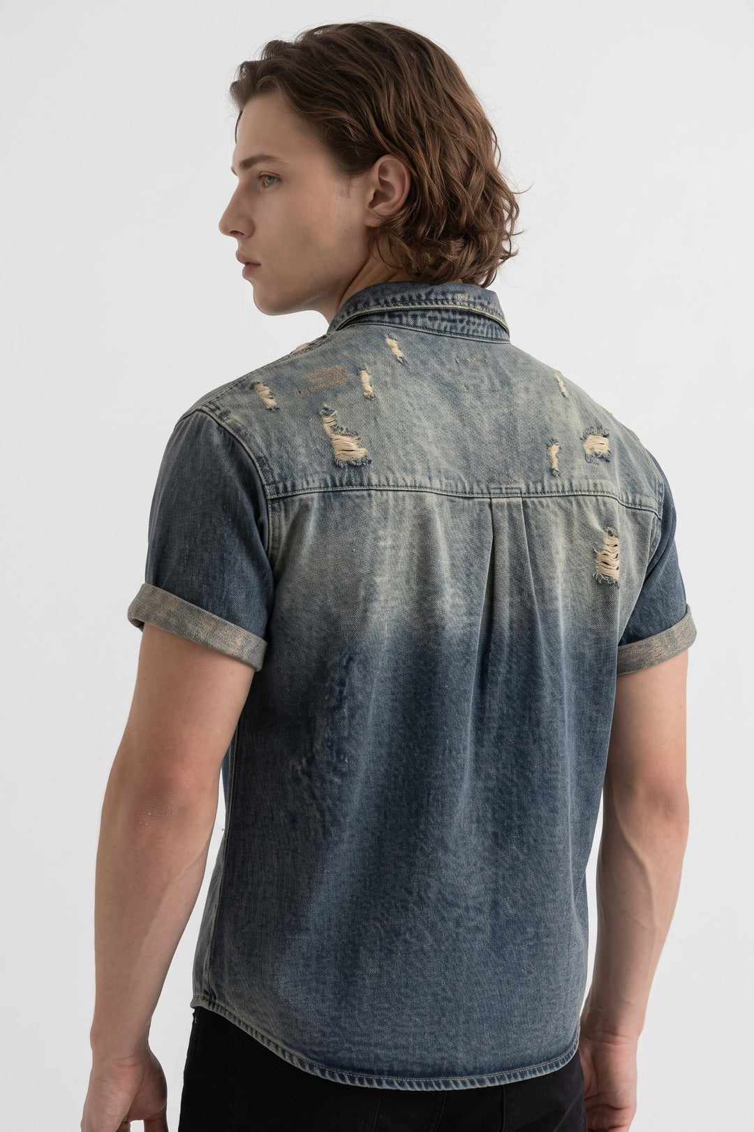 Distressed Denim Shirt
