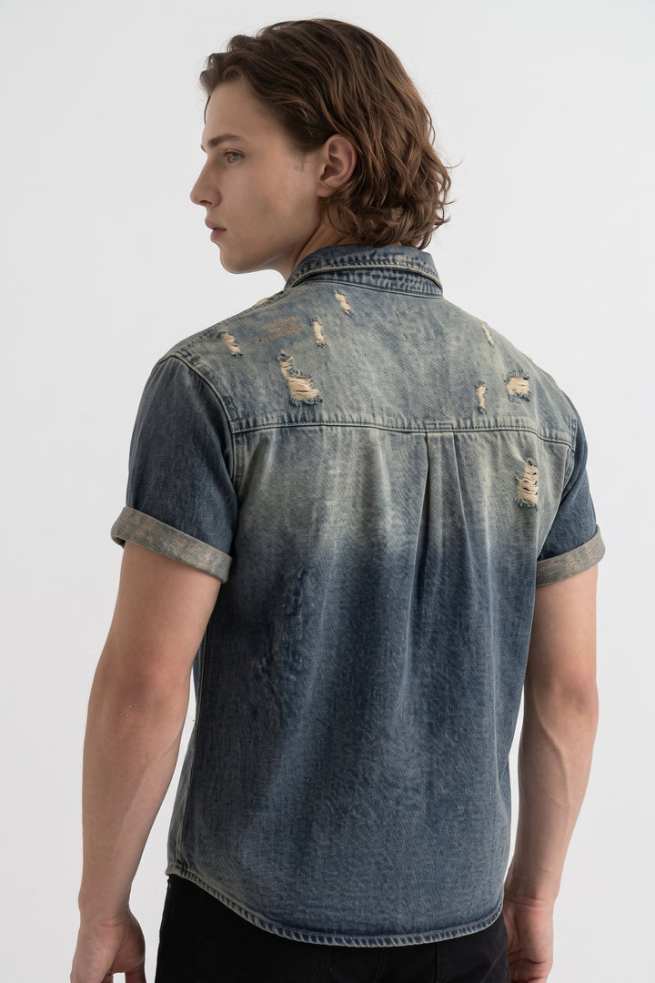 Distressed Denim Shirt