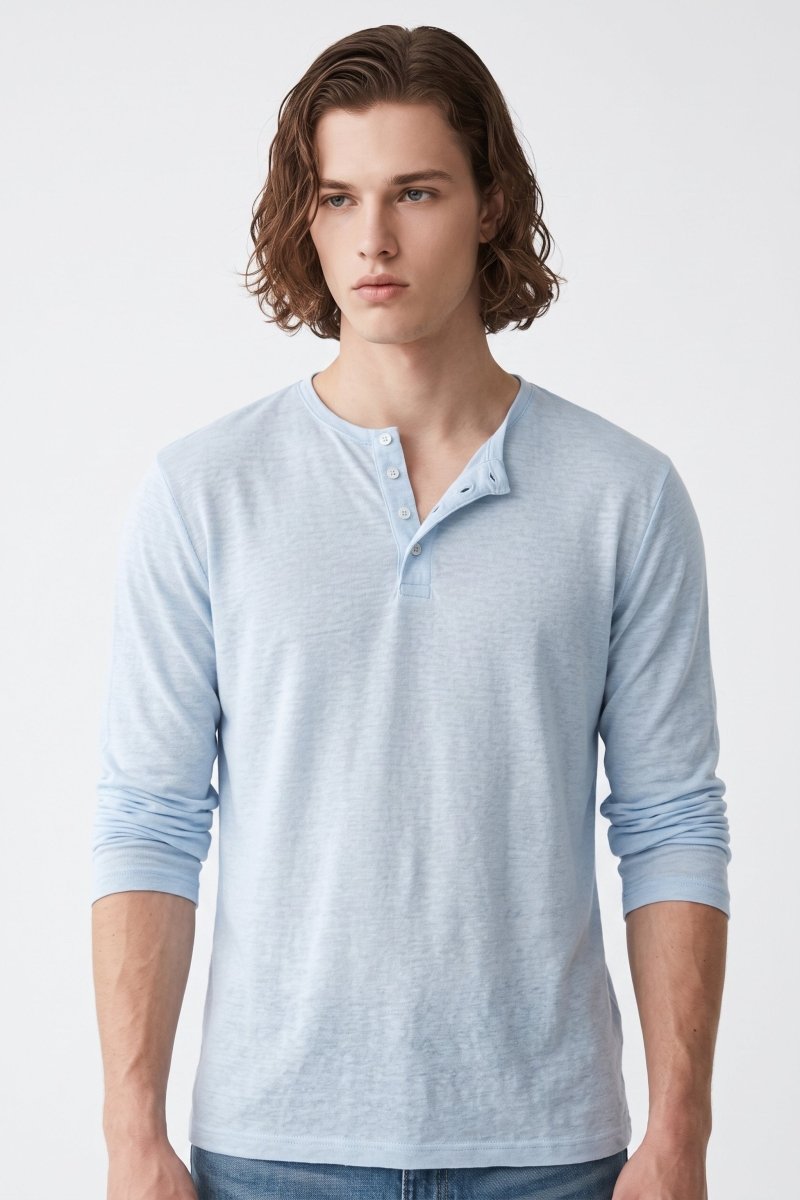 henry neck T-shirt na2546