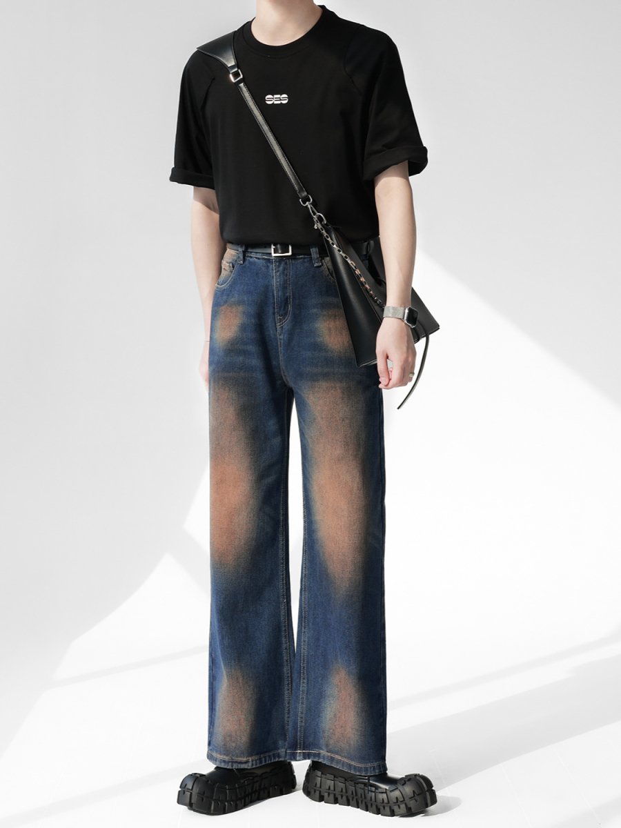 【HOHO】loose straight wide-legged jeans na1345
