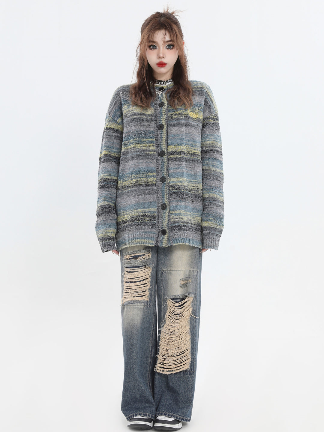 [INSstudios] painting color loose knit sweater na821