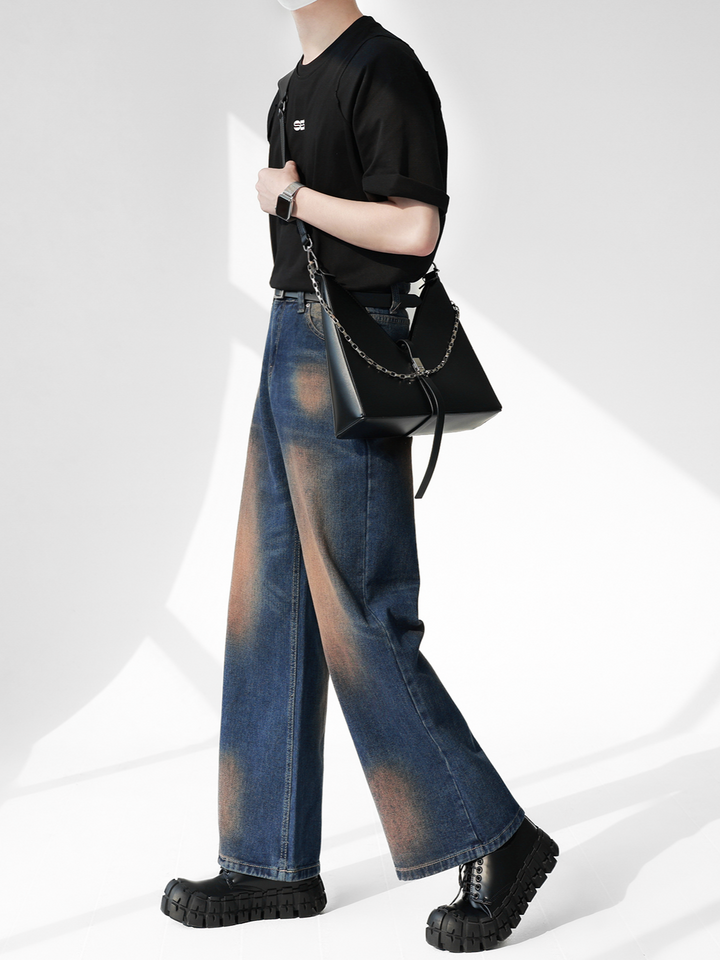 【HOHO】loose straight wide-legged jeans na1345