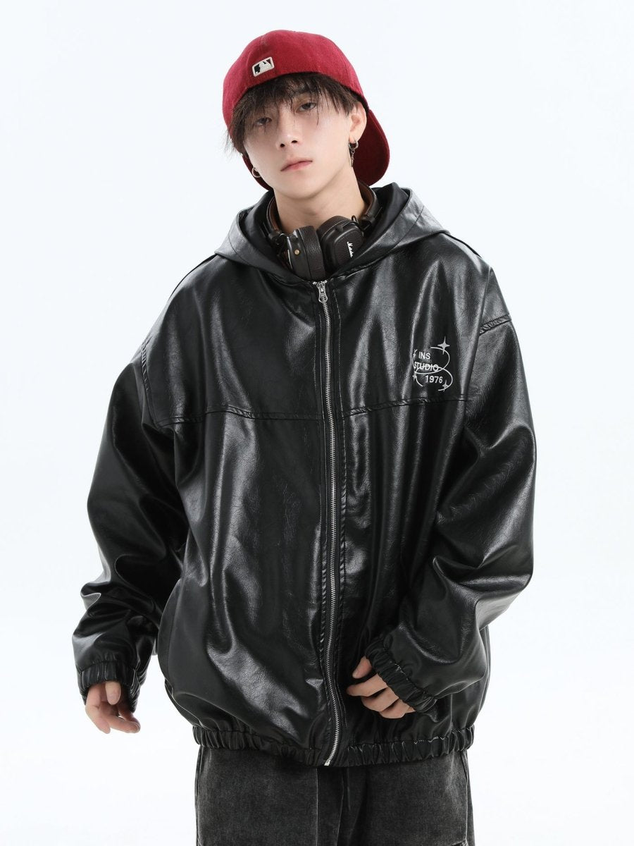 【INSstudios】PU leather jacket na1637