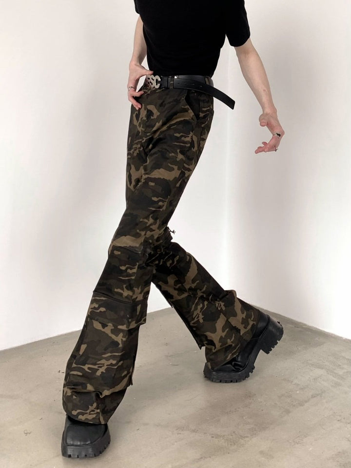 [AutumnWind] camouflage slim work pants na1370