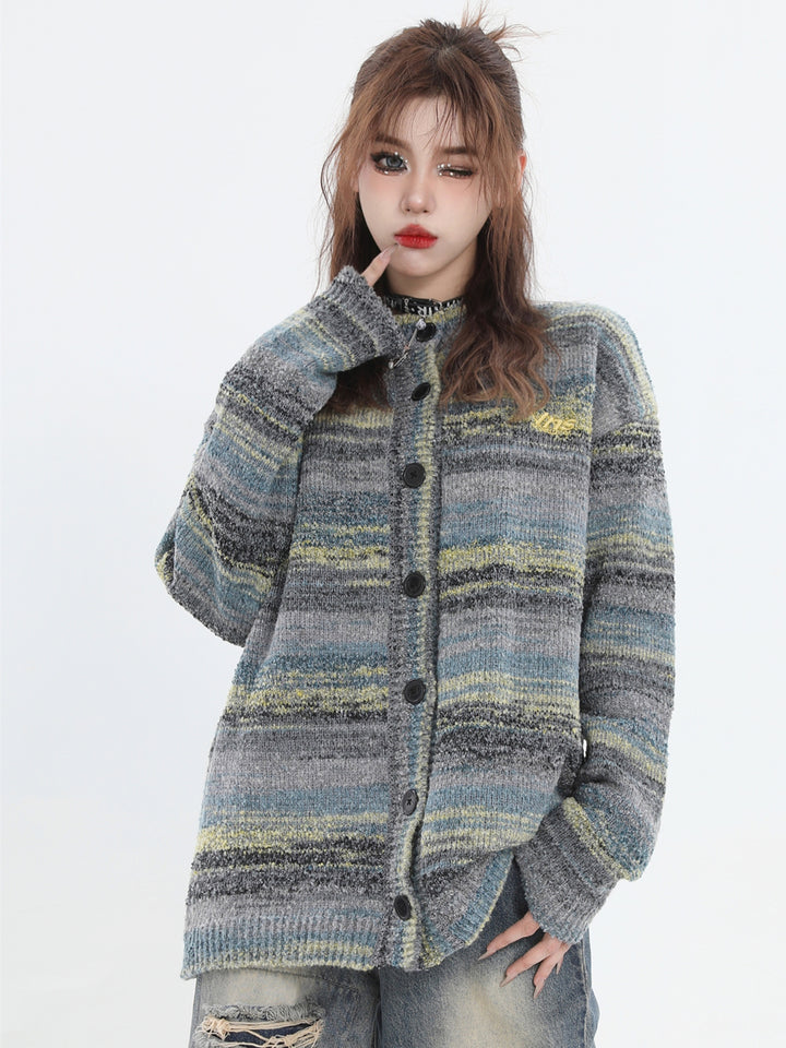 [INSstudios] 페인팅 color loose knit sweater na821