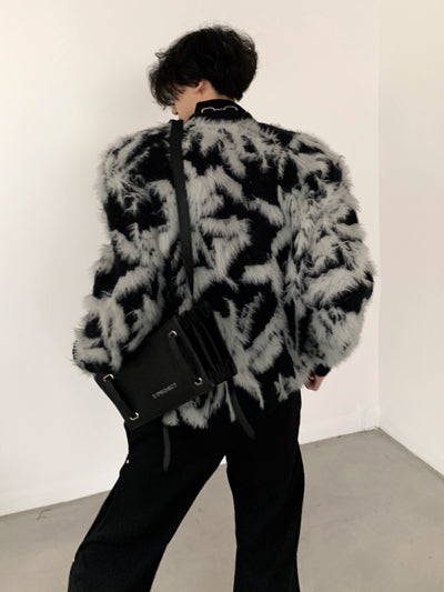 [AutumnWind] mink loose lazy V-neck knitted cardigan na809 