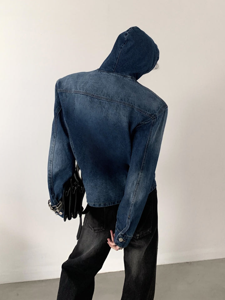 [AutumnWind] high street hooded denim jacket na810