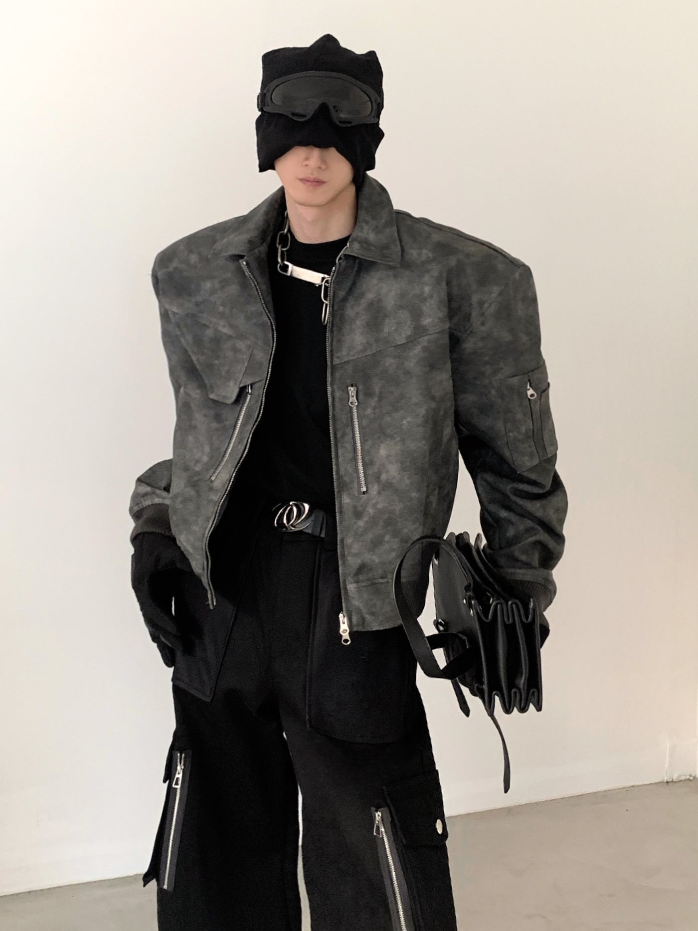 [AutumnWind] Washed Frosted Leather Jacket na809