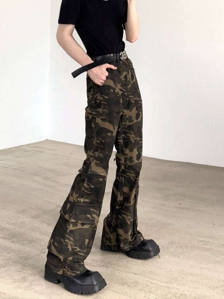 [AutumnWind] camouflage slim work pants na1370