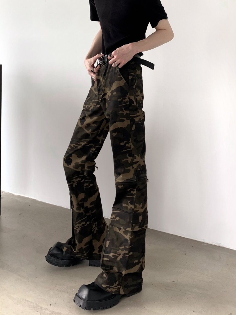 【AutumnWind】camouflage slim work pants na1370