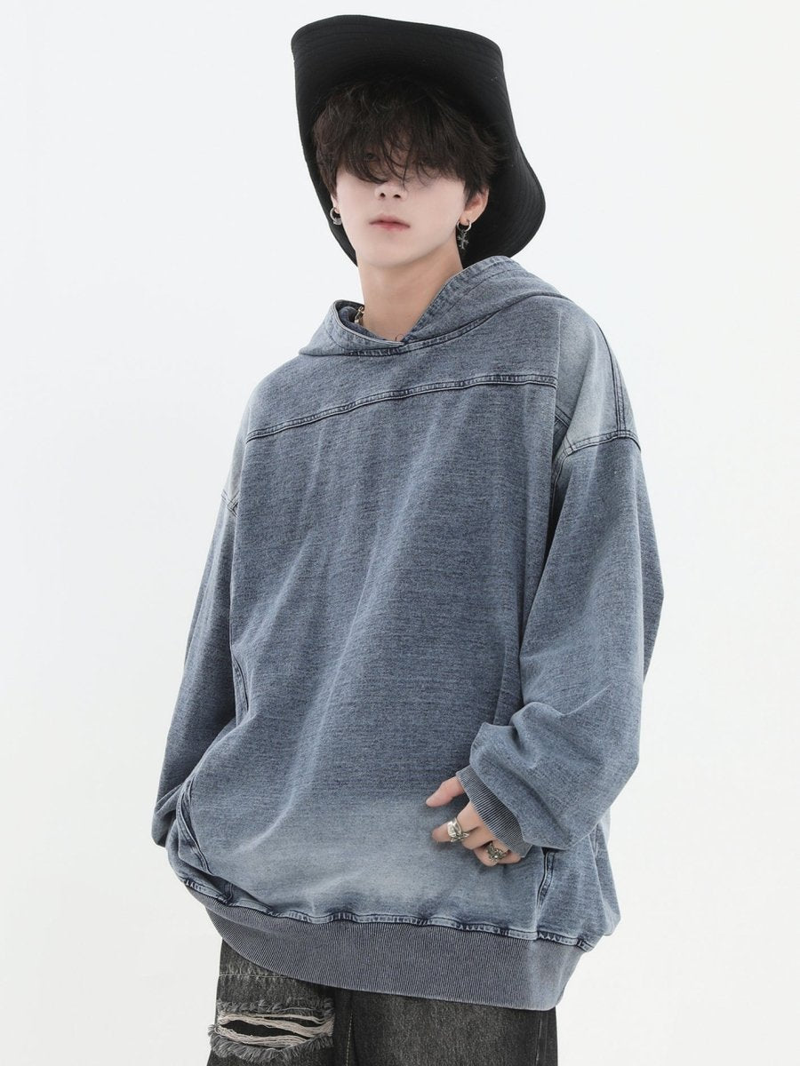 【INSstudios】Loose Denim Hoodie  na1632