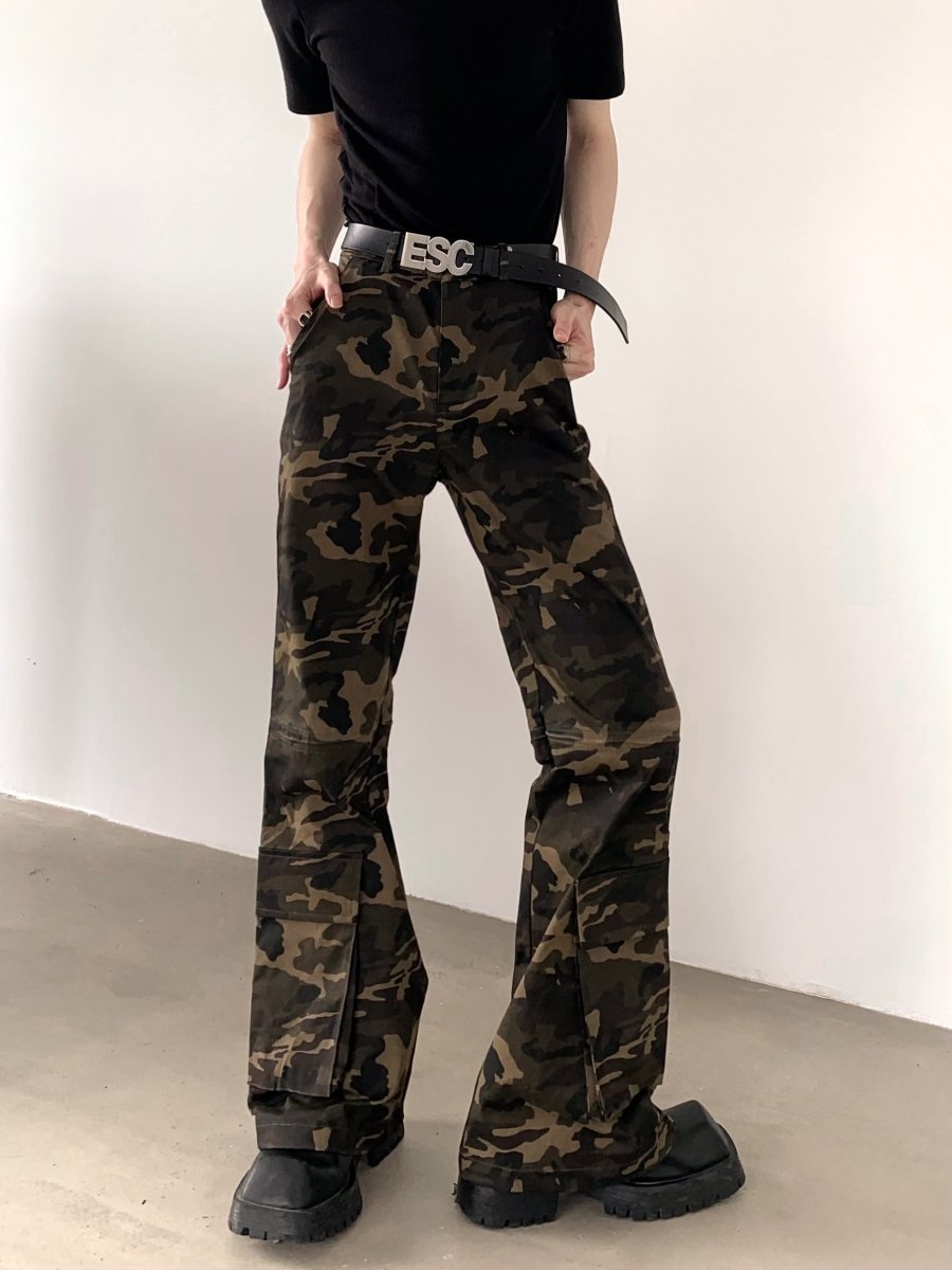 【AutumnWind】camouflage slim work pants na1370