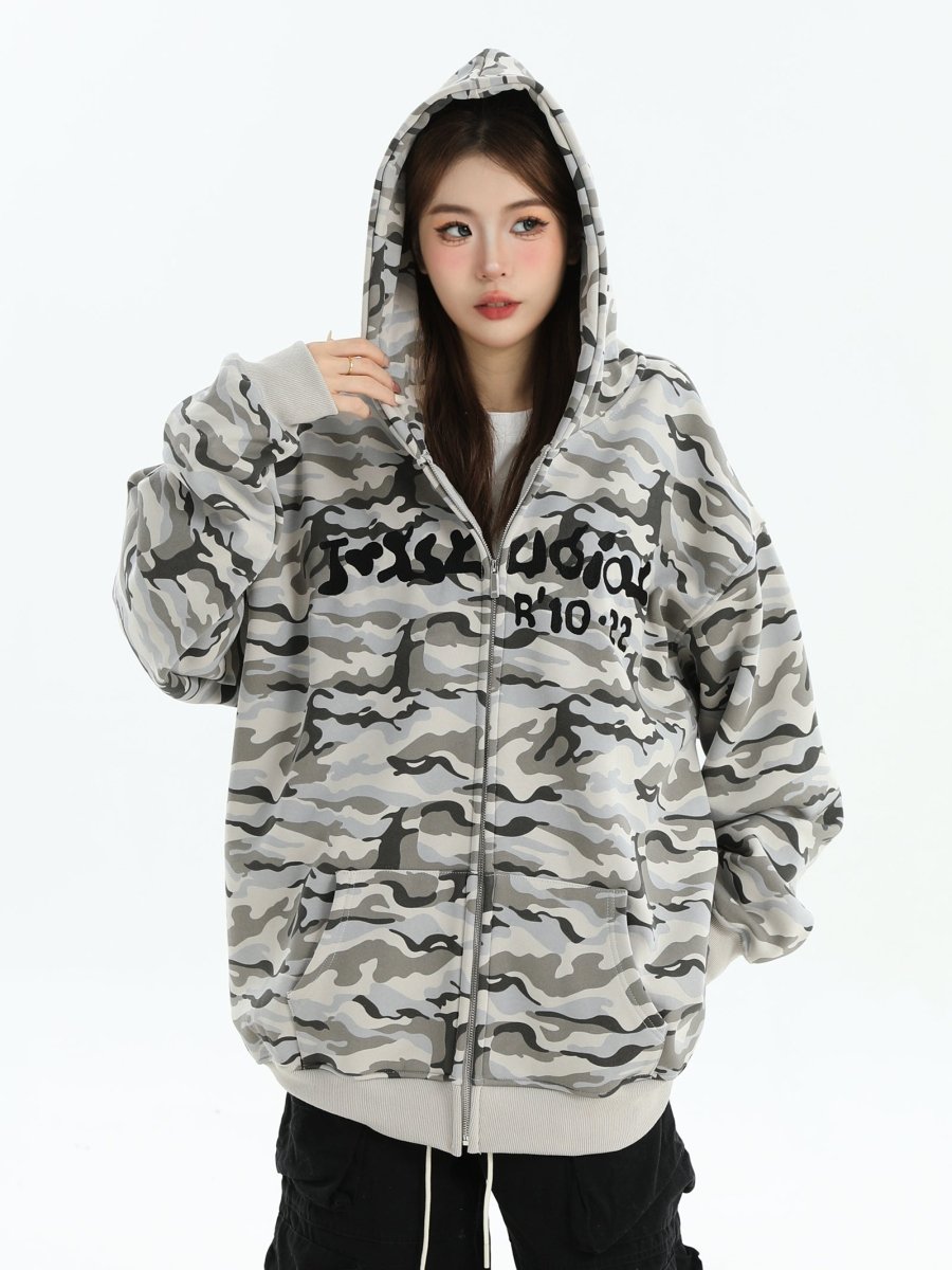 【INSstudios】full print camouflage jacket na1630