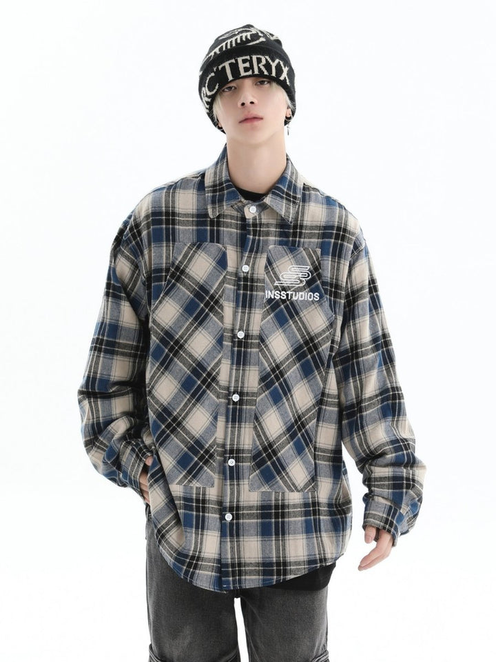 【INSstudios】loose long-sleeved shirt na1467