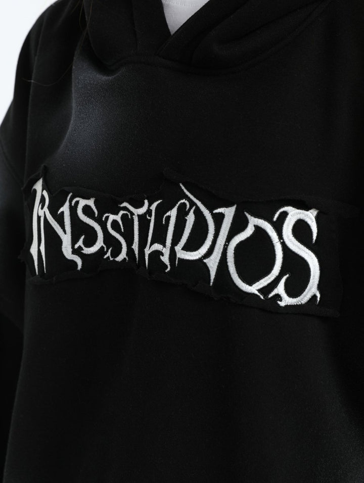 【INSstudios】Spray Paint Logo Loose Hoodie na1634