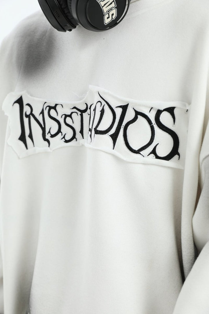 【INSstudios】Spray Paint Logo Loose Hoodie na1634