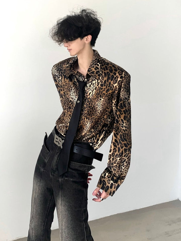 【AutumnWind】leopard print shirt na1373