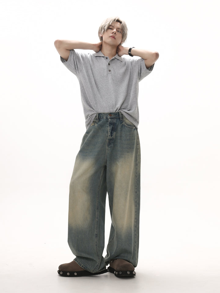 [GIBBYCNA] high waist loose straight casual jeans na1038