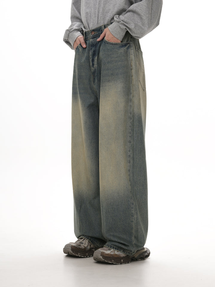 [GIBBYCNA] high waist loose straight casual jeans na1038