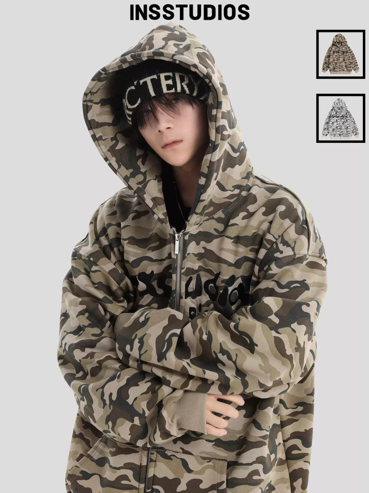 【INSstudios】full print camouflage jacket na1630