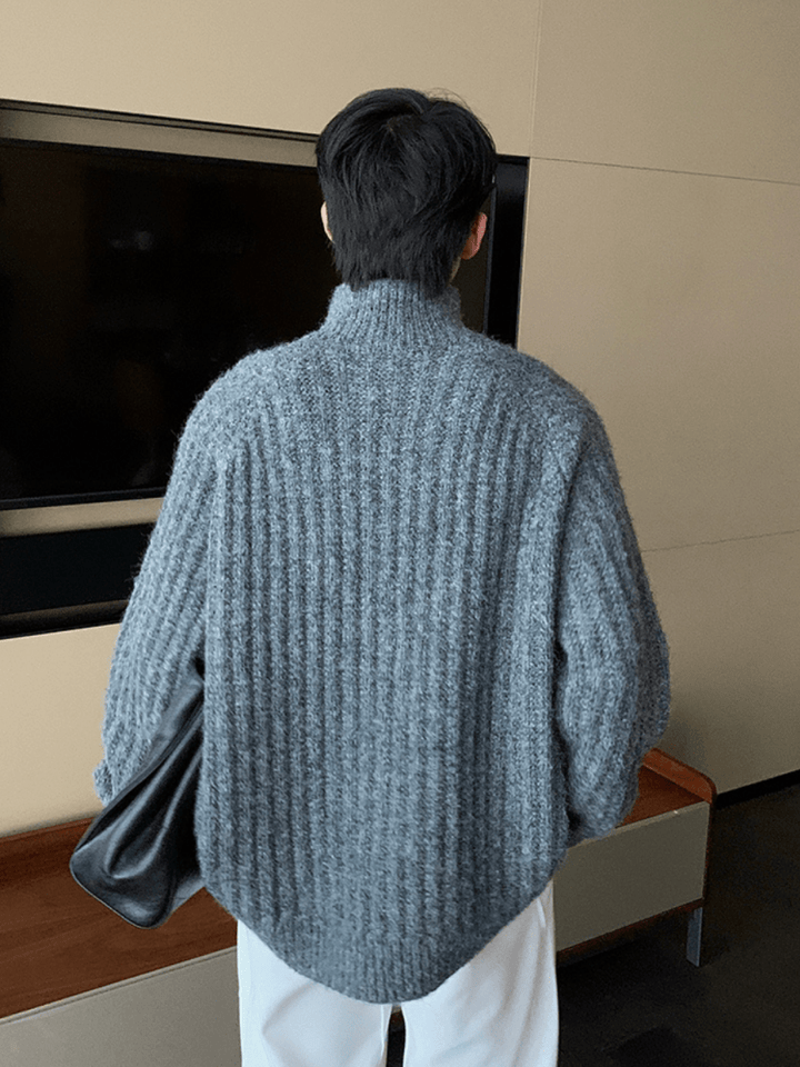 【Hualun】Half-zipper turtleneck sweater na1781